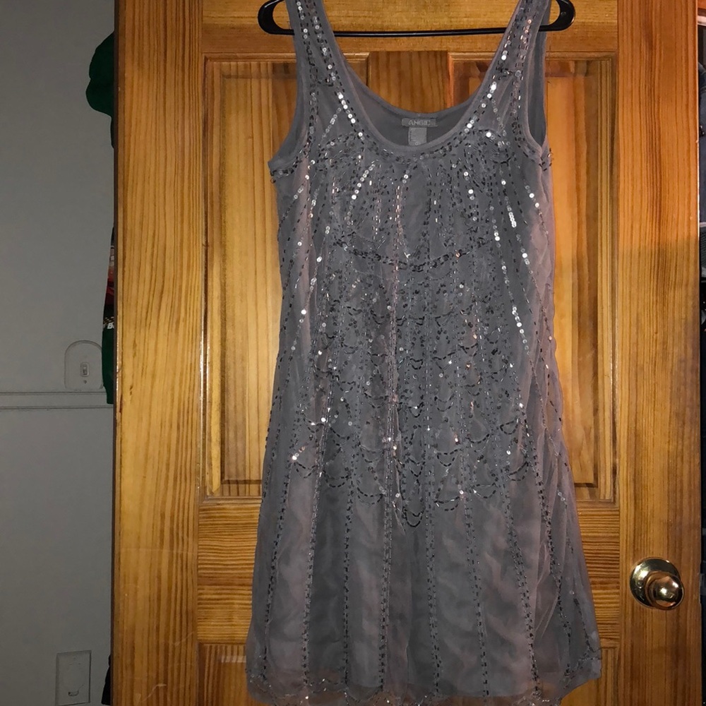 Grey beaded dress